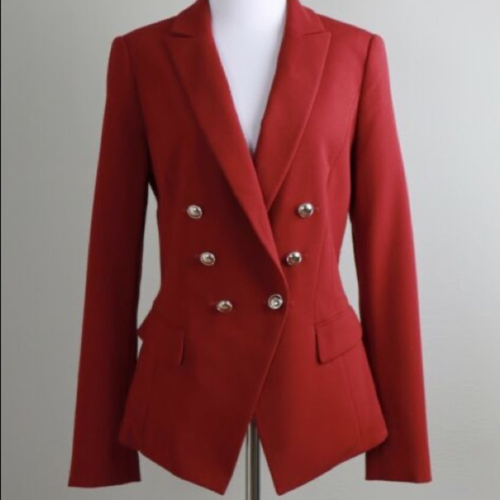 White House Black Market military-style blazer, 0